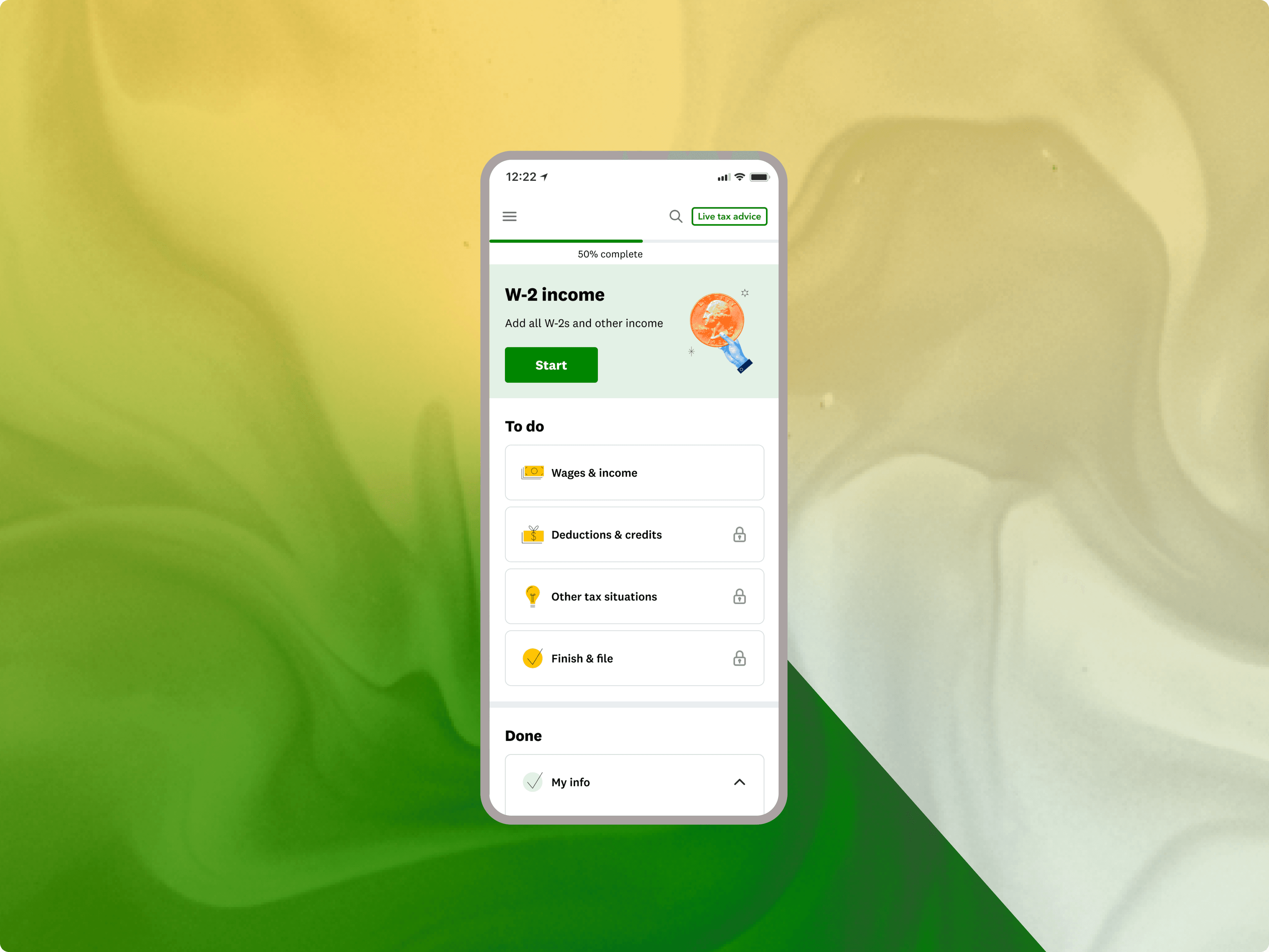Credit Karma Tax mobile experience showing the filing flow