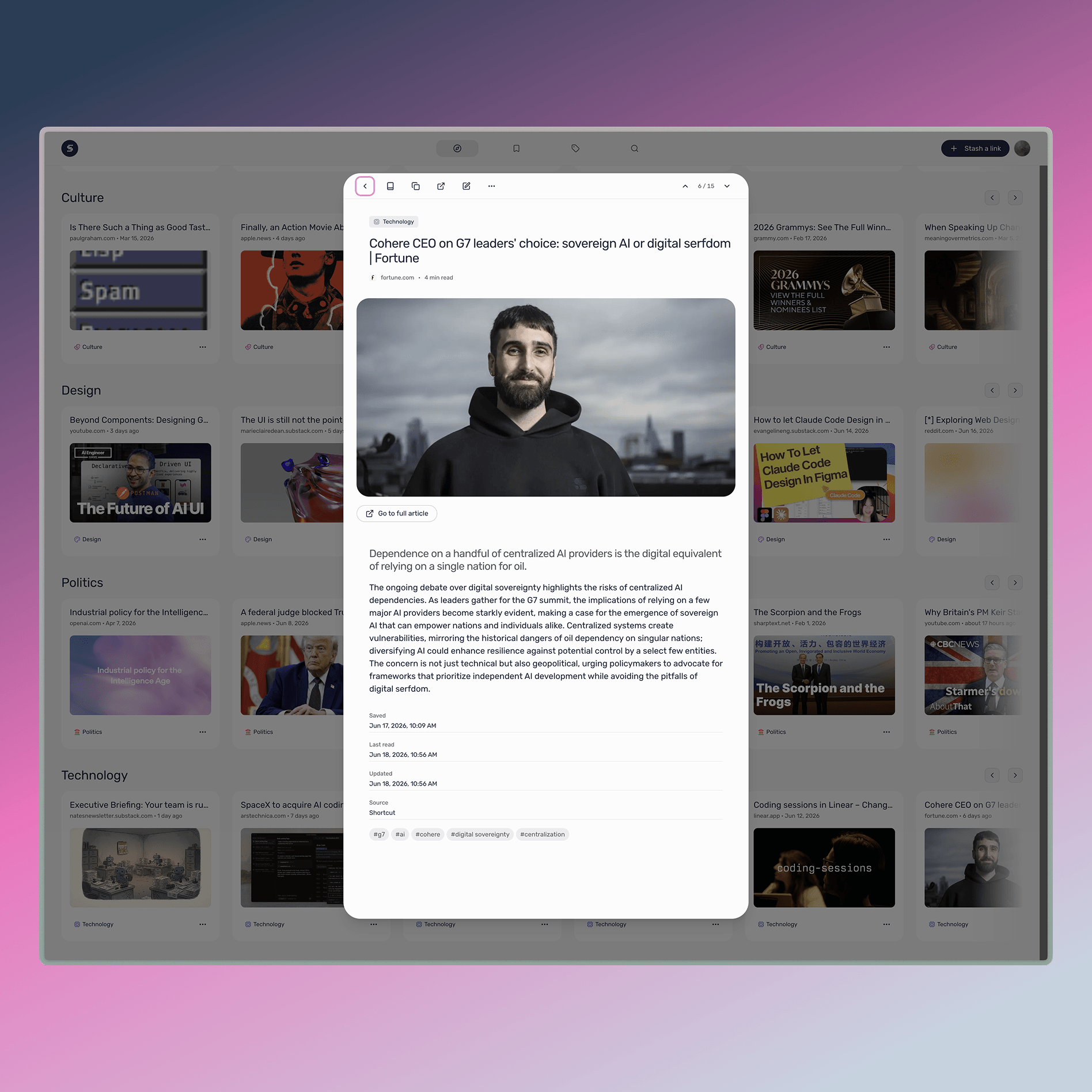 Sticky on desktop
