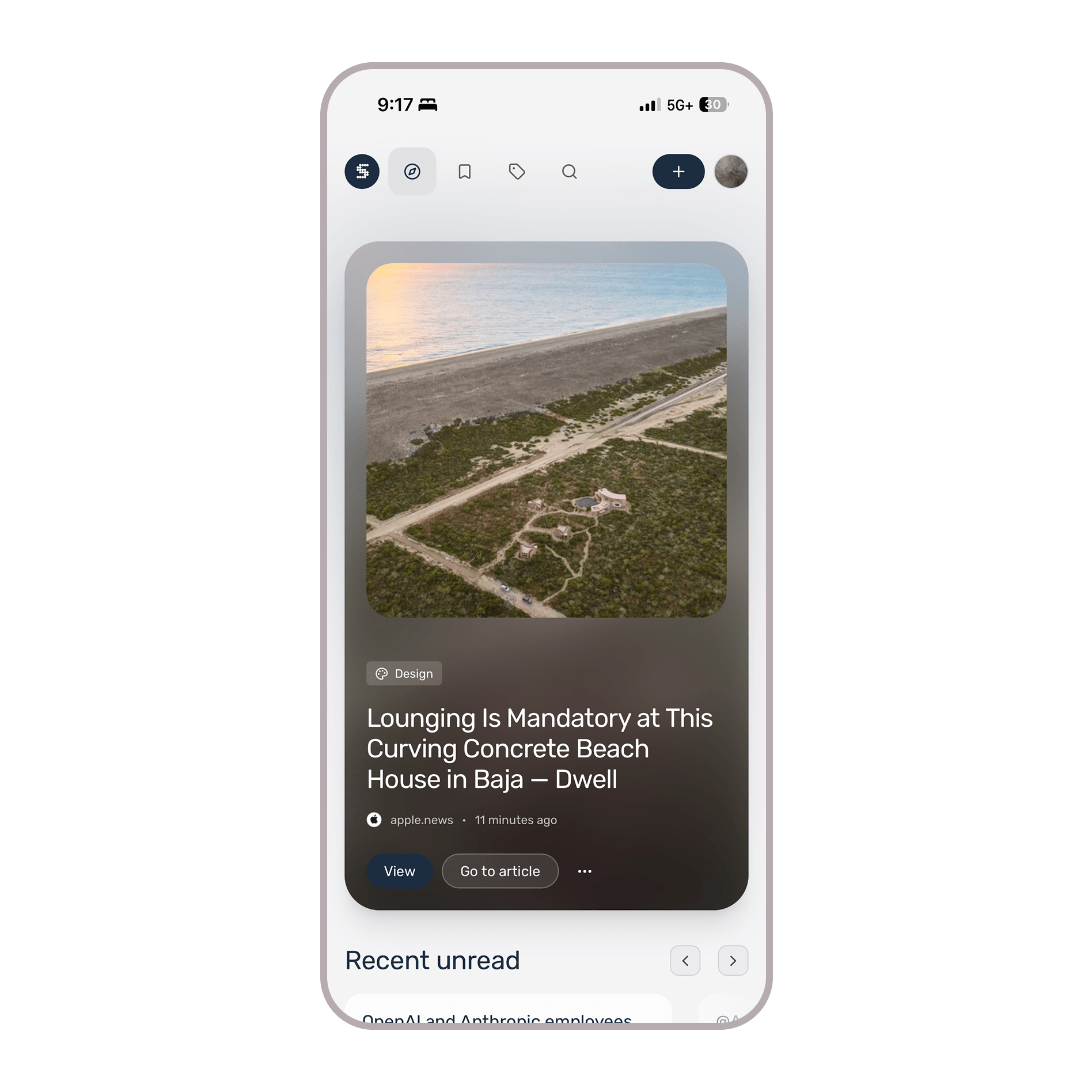 Discover on mobile